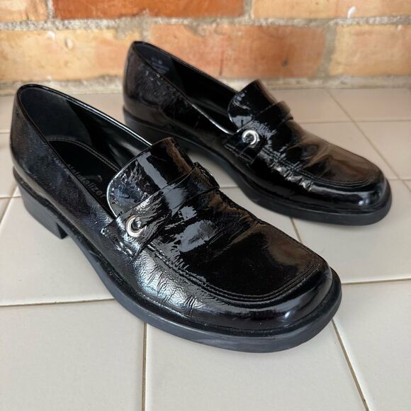 Naturalizer Mia Black Genuine Patent Leather Loafer Slip on Women's size 6.5 - Picture 7 of 14